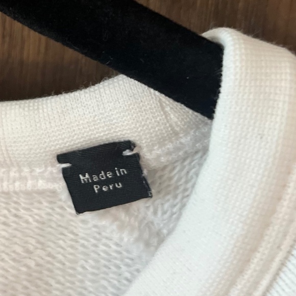 Vince French Terry Long Sleeve Crew Neck Sweatshirt White Size XXL - Picture 5 of 9